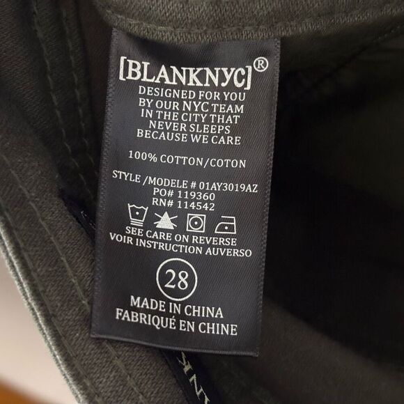 Blank NYC hakuna matata high waisted pleated pant olive green size 28 NEW - Picture 6 of 13